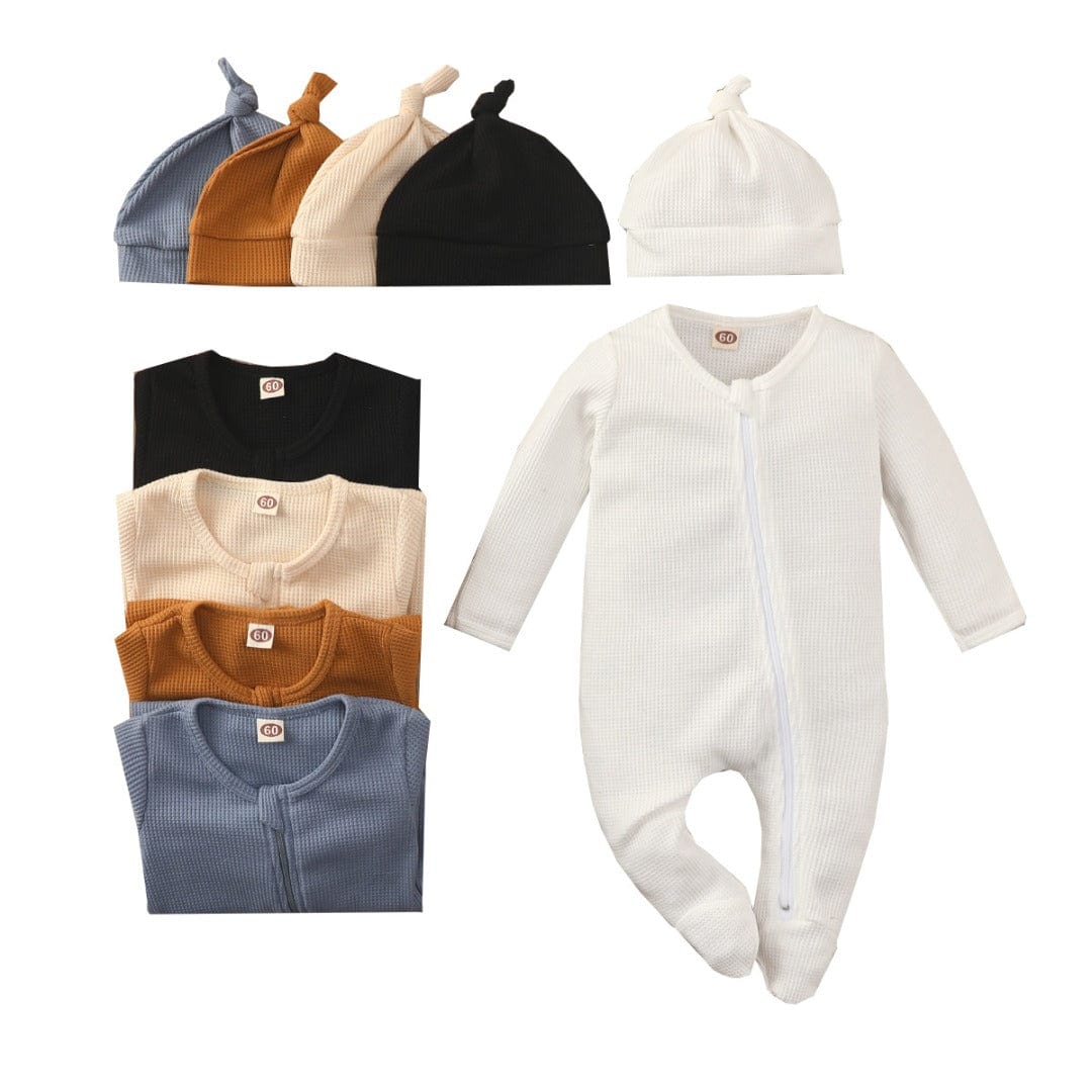 Super Soft Baby Onesie with Matching Hat - Made With 100% Cotton